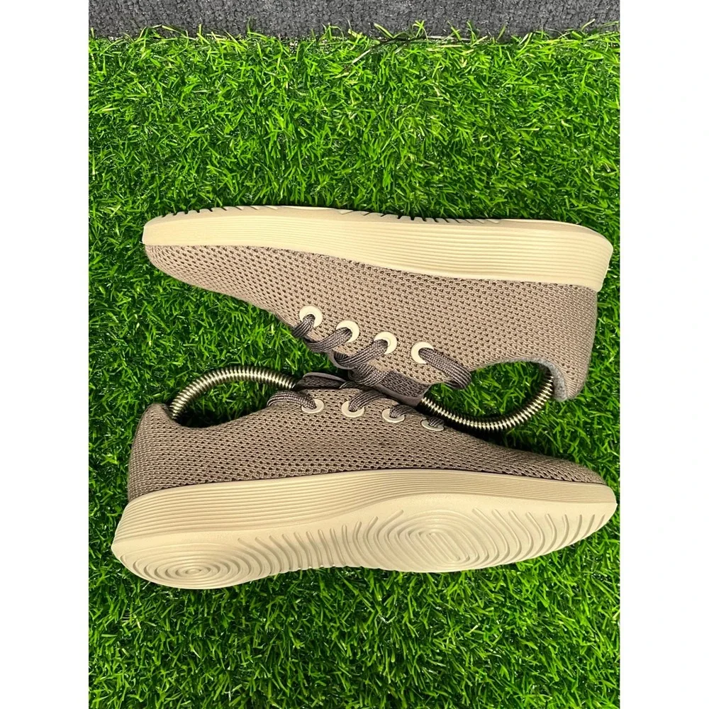 Allbirds Tree Runners Womens Taupe Brown Mesh Lace Up Sneakers Walking Shoes
